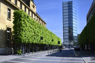 Le revenu national brut (RNB) à prix courants, qui mesure la somme des revenus nets perçus par les entreprises et les ménages établis en Suisse, y compris ceux reçus à l'étranger, a, lui, grimpé de 3,5% en 2024, suite à une forte hausse des revenus de la propriété reçus de l'étranger. KEYSTONE/LAURENT GILLIERON